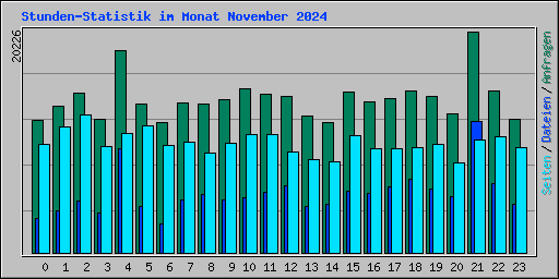 Stunden-Statistik im Monat November 2024