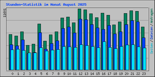 Stunden-Statistik im Monat August 2025