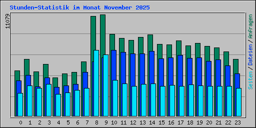 Stunden-Statistik im Monat November 2025