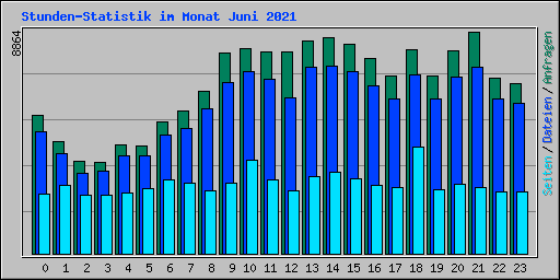 Stunden-Statistik im Monat Juni 2021