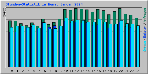 Stunden-Statistik im Monat Januar 2024