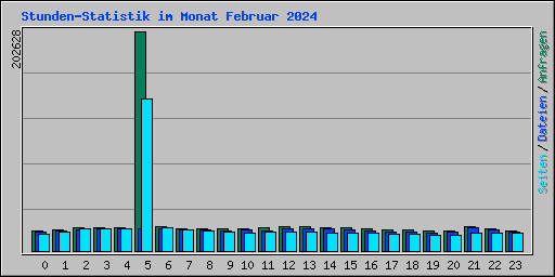 Stunden-Statistik im Monat Februar 2024