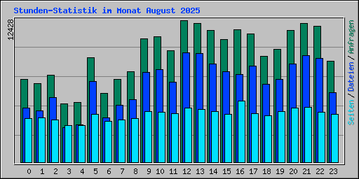 Stunden-Statistik im Monat August 2025
