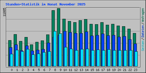 Stunden-Statistik im Monat November 2025